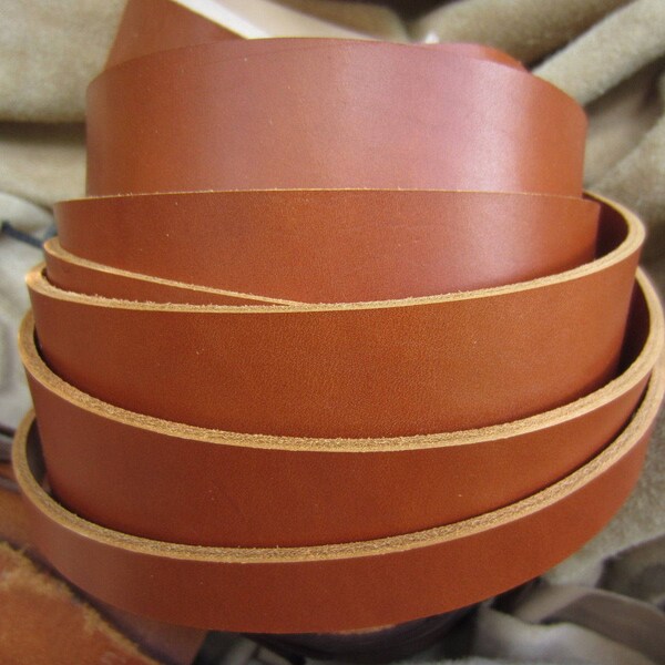 75" Extra Long Saddle Tan 2mm - 2.4mm thick Real Cowhide Leather Strap various widths for leatherworking belt blank bag handles repairing