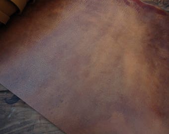 3.2mm thick antique look Saddle Tan cowhide leather pieces ideal for Leather Craft Projects computer pad pouch leather sheath arm guard