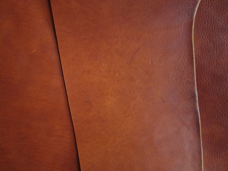 3.6mm Thick Vintage Look Cowhide Leather Pieces Saddle Tan Etsy UK