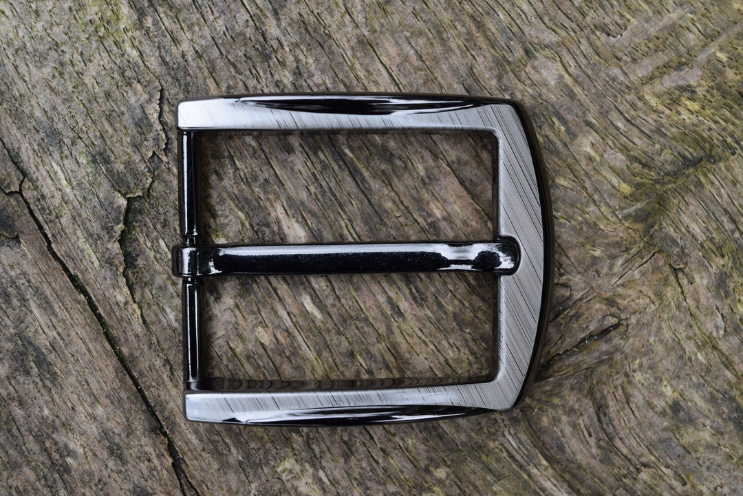 Metal Belt Buckle Heavy Duty 40mm Gunmetal Finish Classic Jeans Buckle