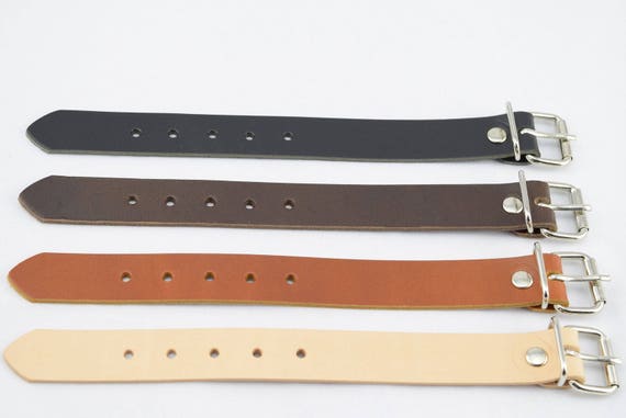 UTILITY STRAP LEATHER Tie Down 25mm 1/" wide SOLID BRASS BUCKLE VARIOUS LENGTHS