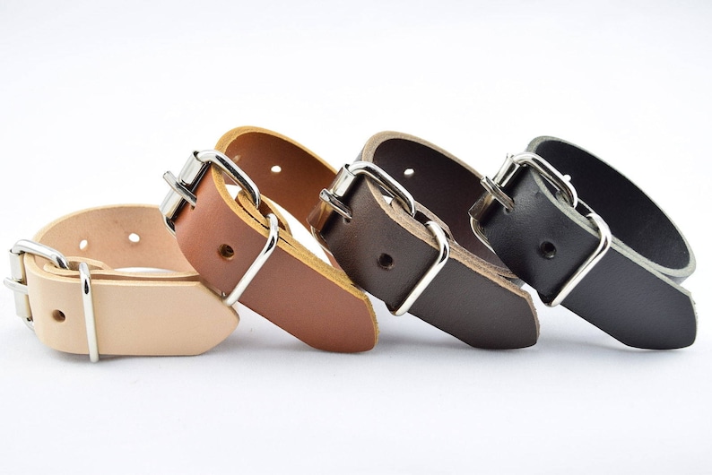 UTILITY STRAP REAL LEATHER 25mm 1/" HEAVY DUTY NICKEL BUCKLE VARIOUS LENGTHS