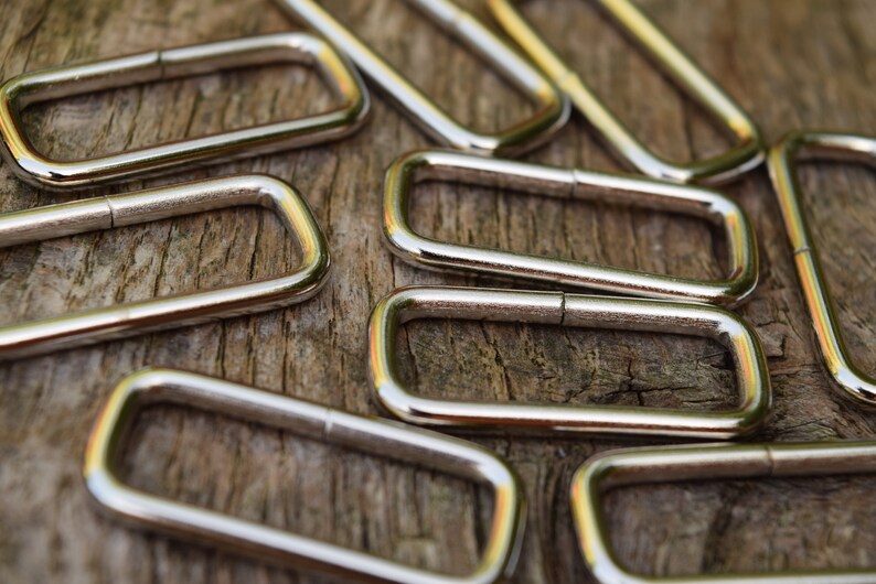 Metal Wire Formed Rectangle Loop Ring bing Strap Keeper Etsy