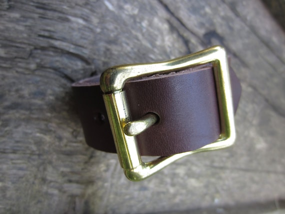 UTILITY STRAP LEATHER Tie Down 25mm 1/" wide SOLID BRASS BUCKLE VARIOUS LENGTHS
