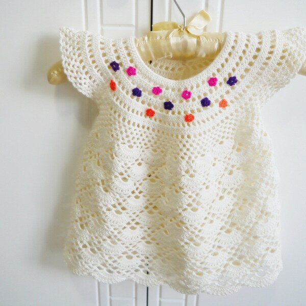 Handmade Crochet Toddler Dress Pinafore