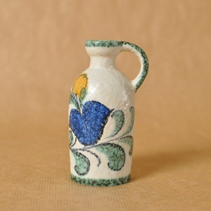 Ruscha keramik vase - 321/1 - flowers - Kurt Tschörner - Enzian - West German pottery flowers mini - floral miniature