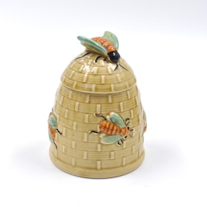 Vintage bijenkorf honingpot - Japanse keramische pot - bijenkorf bijenbestuivers - imkerscadeau - kruiderijbus