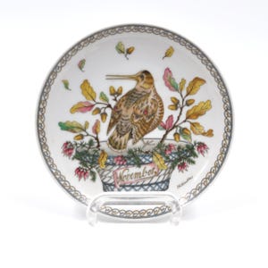 Hutschenreuther bird of the month plate - November - Ole Winter - Woodckock - Germany 16 cm.