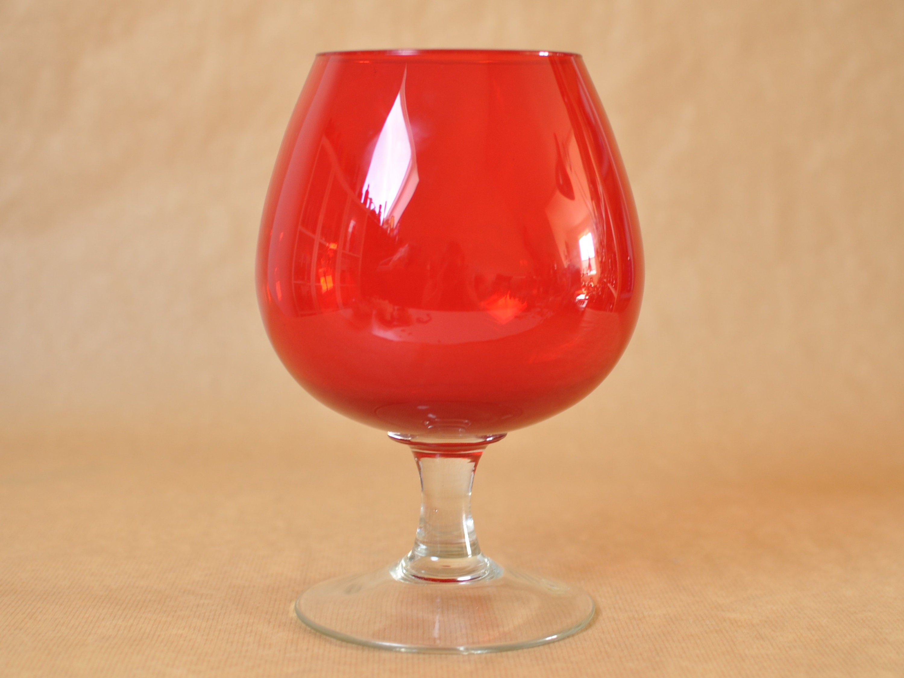 Decorative Glass Brandy Balloon Vase, rare in colour, unused and in