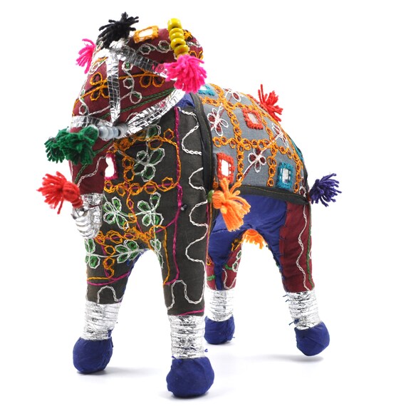 Vintage Elephant Textile Box From Rajasthan Vintage Elephant Textile Box From Rajasthan