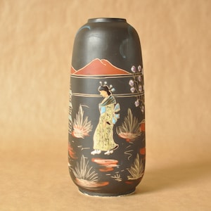 ES keramik - Nippon - Geisha - Japan - West German pottery vase - Japanese girl - Emons & Söhne