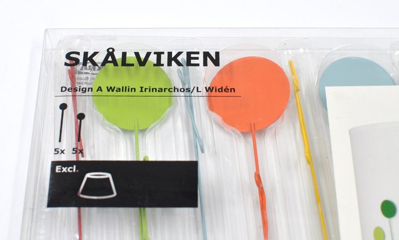 Abat-jour décoratif Ikea Skalviken cercles à pois chambre d'enfant vintage image 4