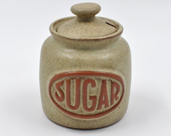 Tremar - Pot à sucre à couvercle - Grès - Studio de poterie - Royaume-Uni - Cornouailles - Cornouailles - Bol bocal vintage