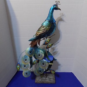 NEW Metal Peacock Sculpture Figurine Hand Crafted in Phillipines - Etsy