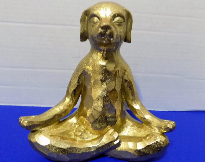 NEW Yoga Meditation Dog Statue Figurine Home Decor Etsy