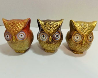 NEW Good Luck Owls Figurines Sculpture