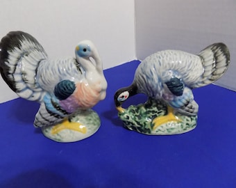 Vintage Ceramic Turkeys Salt & Pepper Shakers