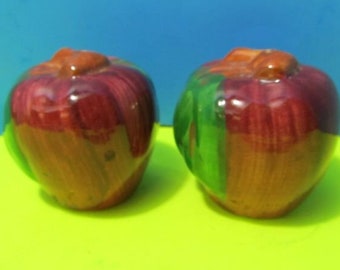 Vintage Ceramic Apples Salt and Pepper Shakers