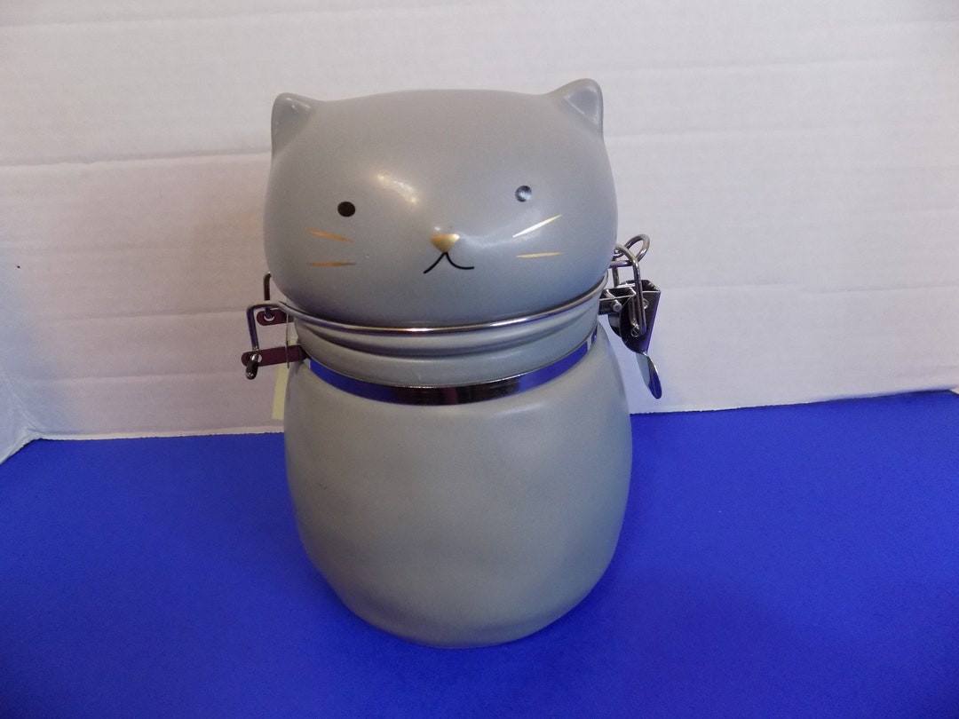 NEW Cat Kitty Kitten Ceramic Cat Cookie Jar Figurine Treat Jar - Etsy
