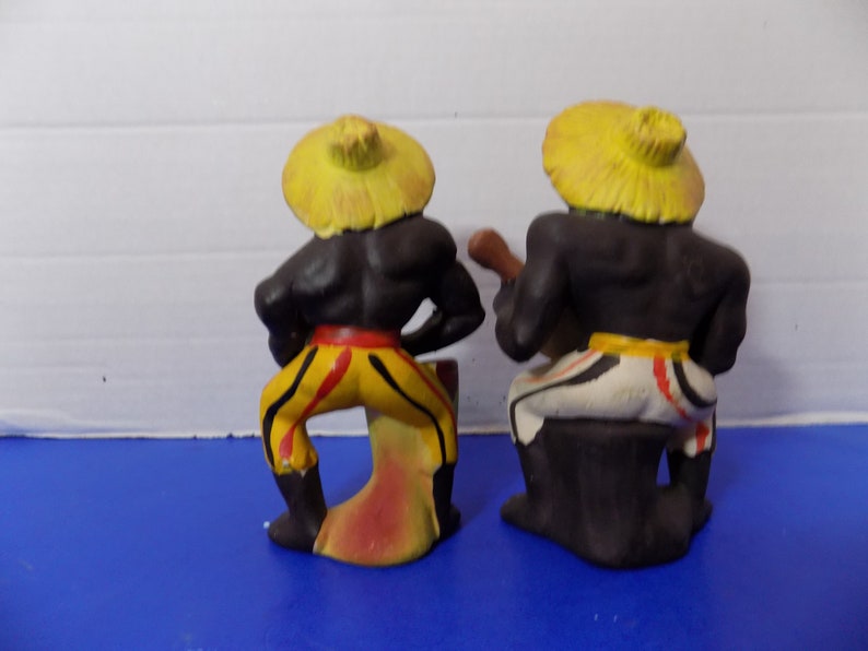 Vintage African Black Caribbean Island Calypso Musicians Salt & Pepper ...