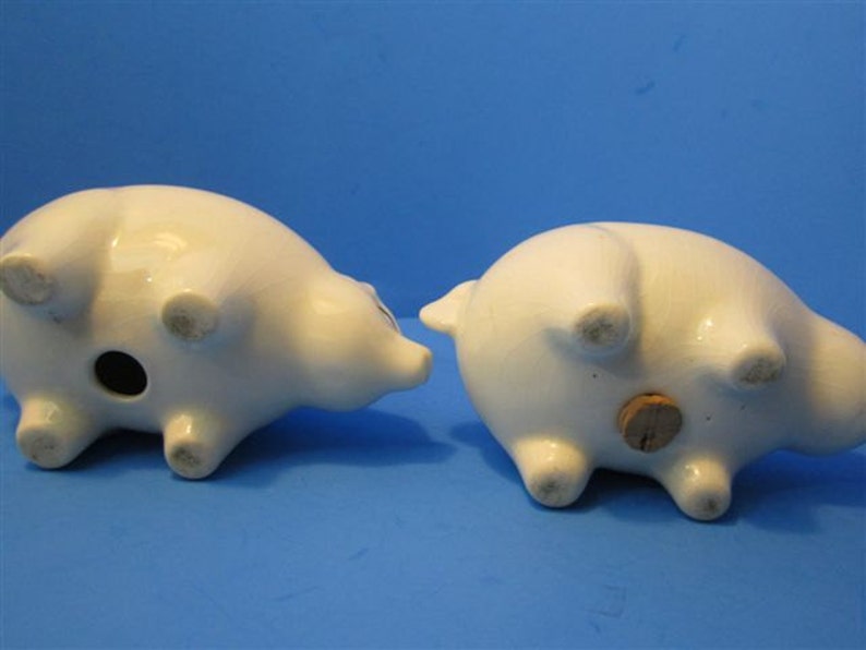 Vintage Ceramic Pigs Salt & Pepper Shakers Etsy