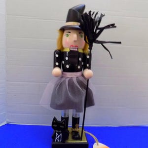 NEW Halloween Witch Nutcracker Candy Corn Lane Pink Skirt Halloween Decor