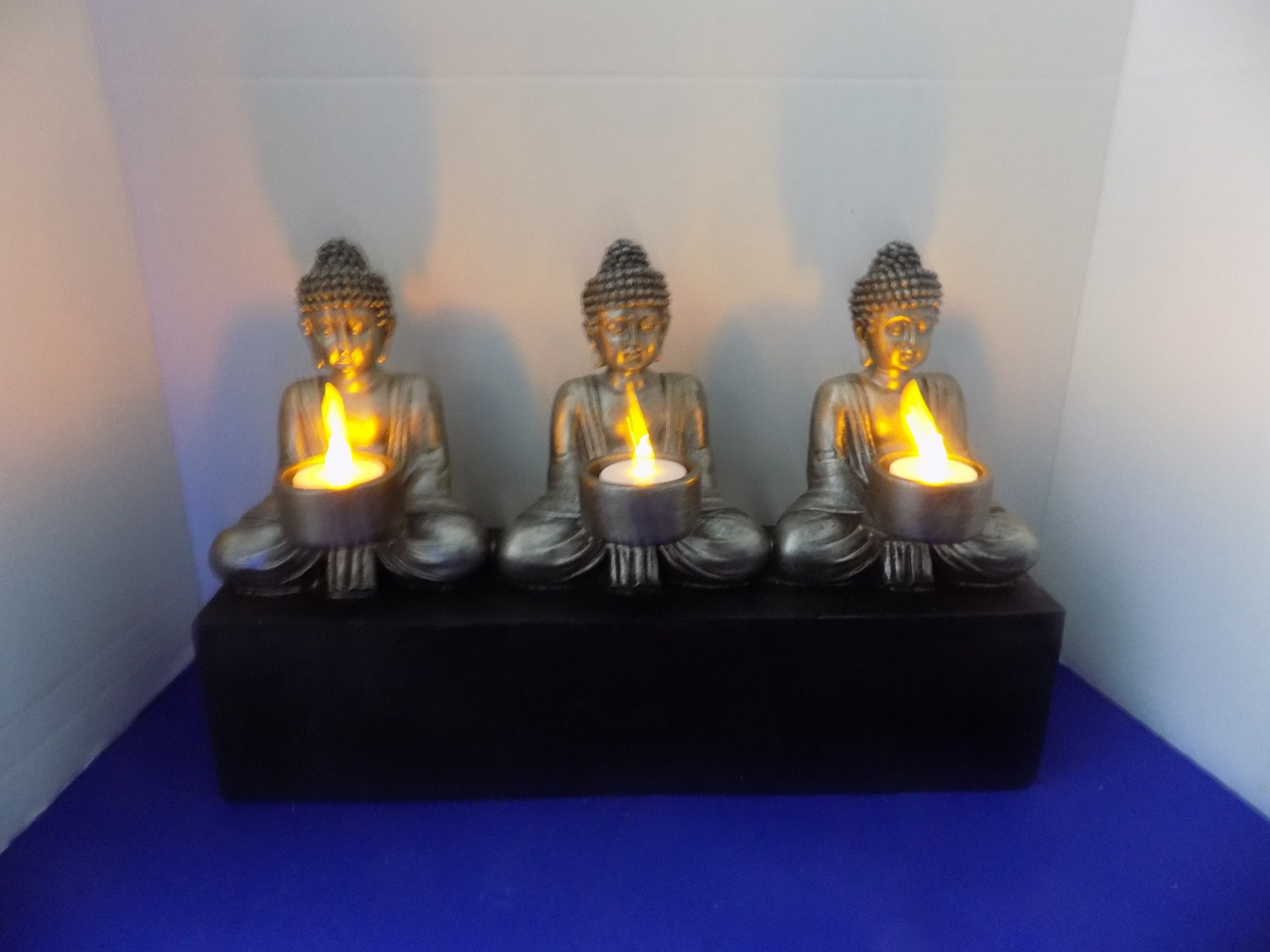 NEW Buddha's Tea Candle Holder Statue Zen Home Decor Etsy Nederland