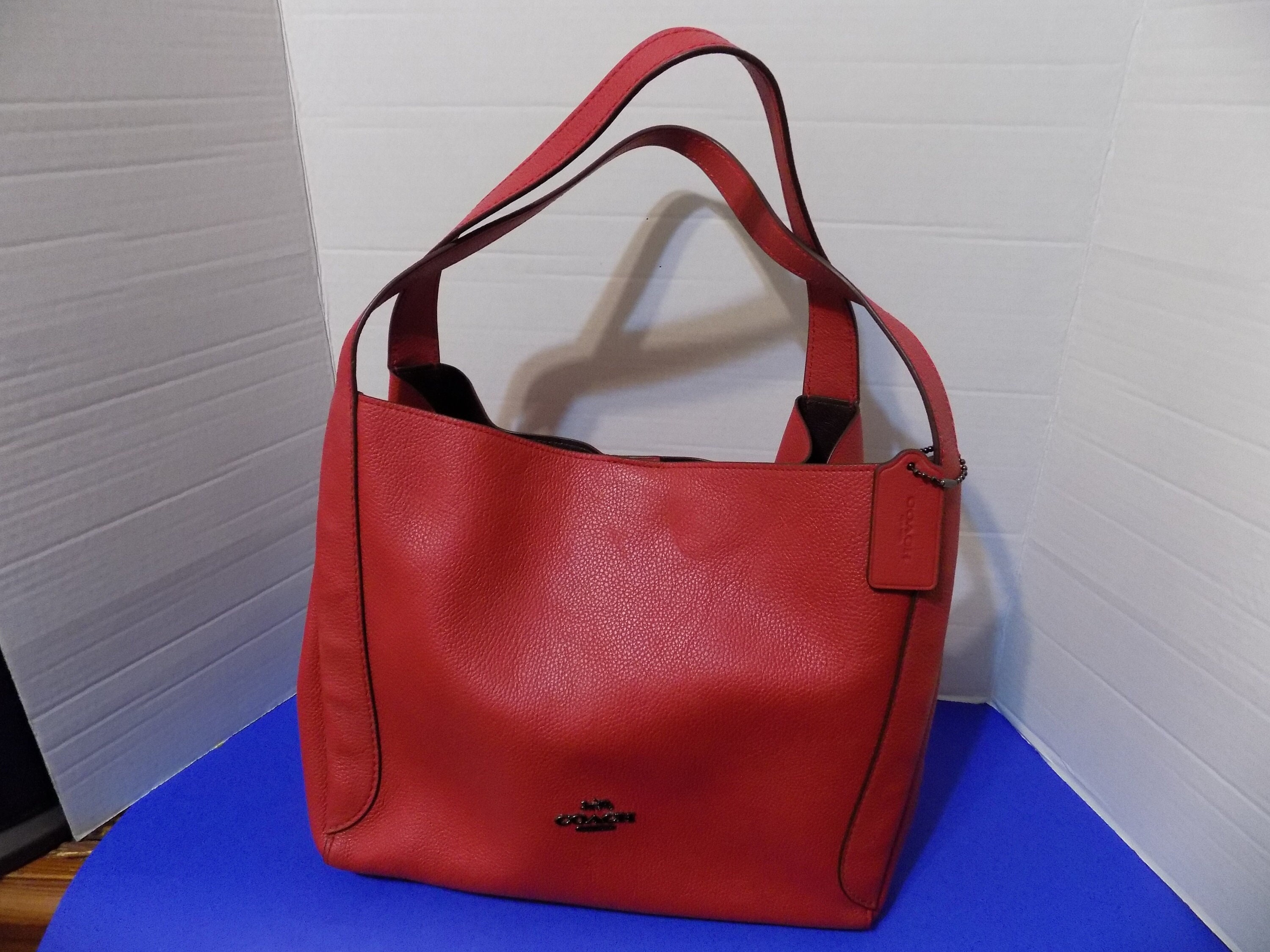 Coach Hadley Hobo Red 73549 Shoulder Bag Tote Classic Modern Purse Handbags Etsy