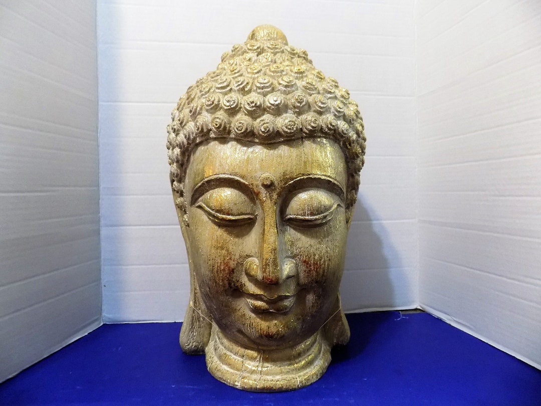 NEW Large Buddha Head Figurine Statue Sculptures Hindu Zen Buddhism Etsy