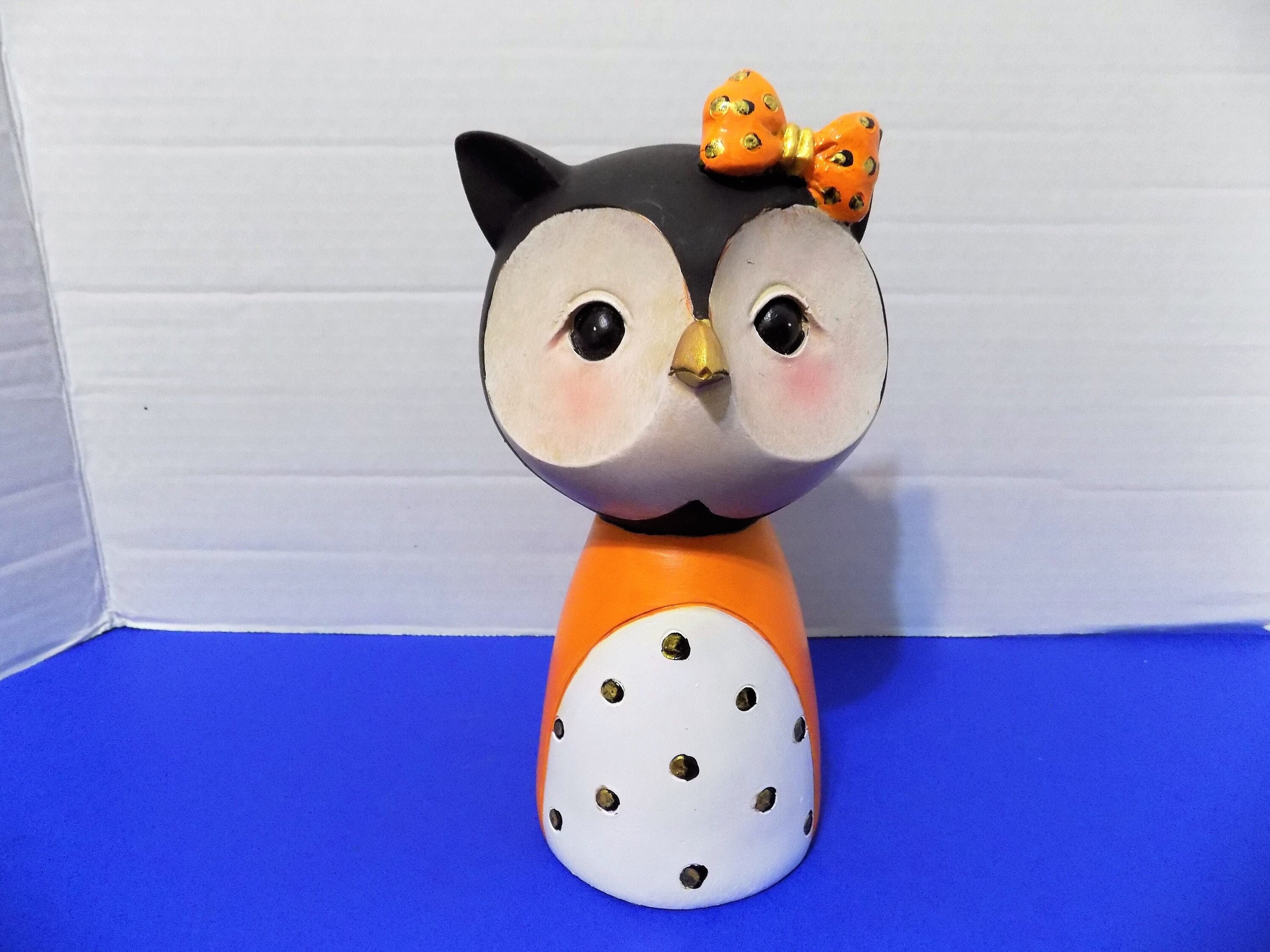 NEW Halloween Fall Owl Figurine Little Girl Owl Home Decor