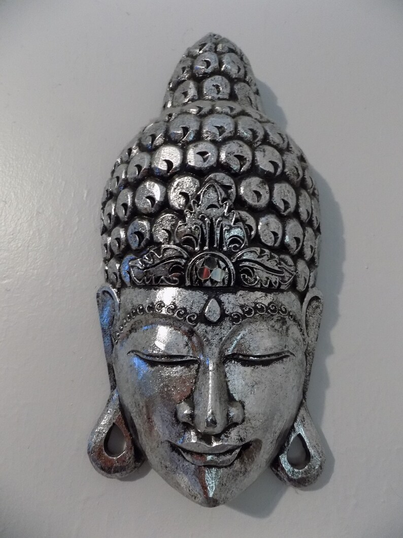 Wood Carved Buddha Wall Art Sculpture Hanging Etsy