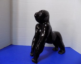 NEW Silverback Gorilla Monkey Statue Figurine Apes Chimps Ceramic
