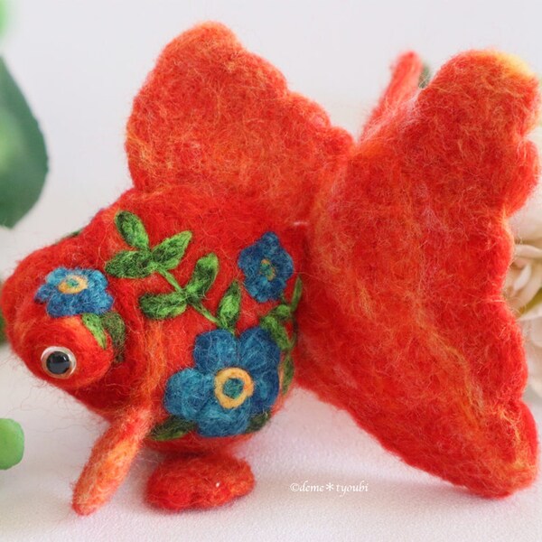 Needle Felt Goldfish Etsy