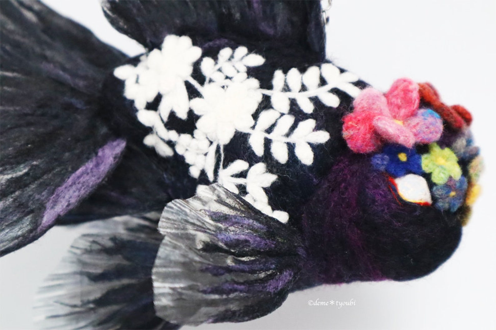 Soiree Oranda Wool Felt Goldfish Needle Felting Miniature Fish Etsy