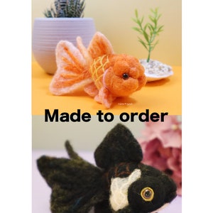 Made to order Needle felted animals needle fielting goldfish art fish aquarium demetyoubi