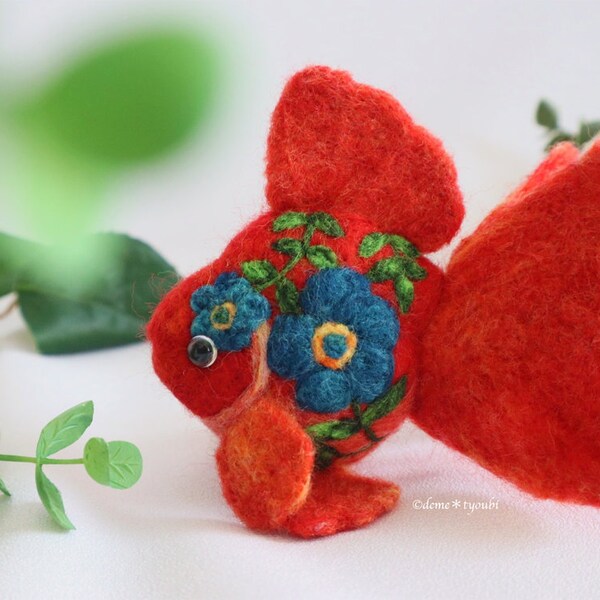 Needle Felt Goldfish Etsy