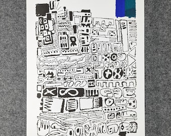 Gathering pt.1 - Riso print - Risograph Print