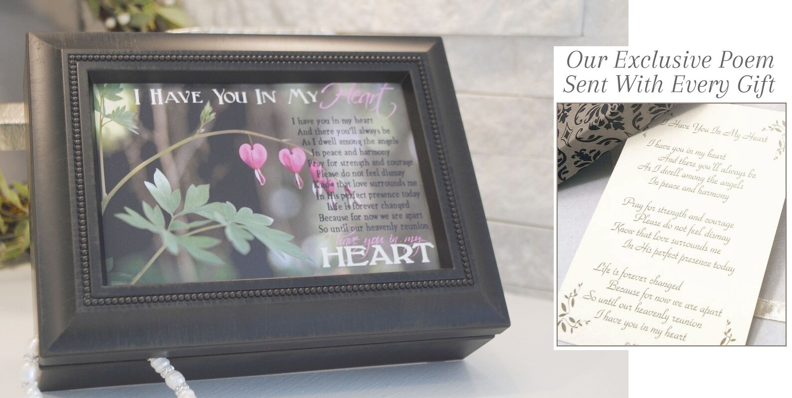 Unique Sympathy Gift Music Box with Comforting Poem Message Etsy