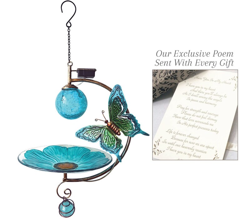 Solar Bird Feeder Sympathy Gift for a Garden Send for Etsy