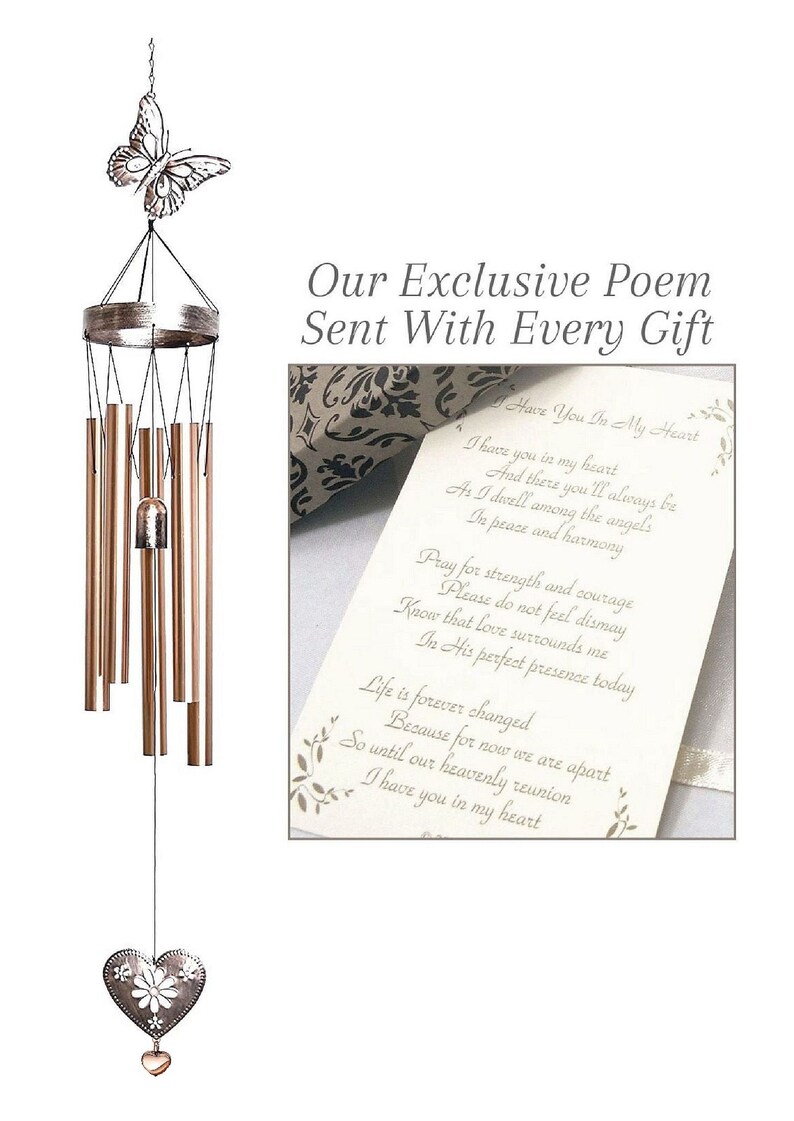 Cremation Sympathy Gift Wind Chime Small Heart Urn for Ashes Etsy