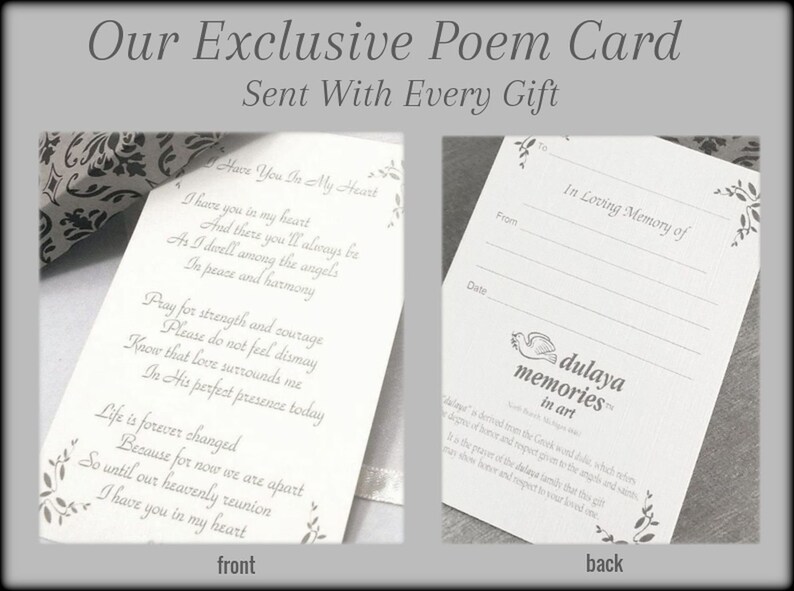 Unique Sympathy Gift Music Box with Comforting Poem Message Etsy