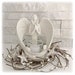 LED Tealight Angel Candleholder Statue and Star Wreath for Loss of Loved One, Sympathy Memorial Gift with Condolences Card 