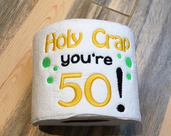 50th birthday toilet etsy