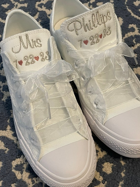 Lace Covered Hi Tops Converse Lace Covered Low Top Converse Lace
