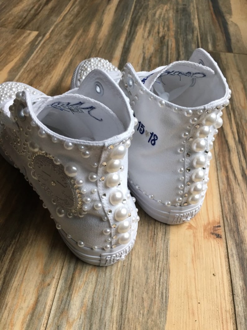 high top bling sneakers