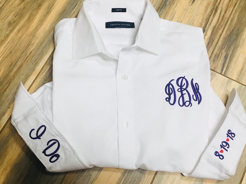 Embroidered Monogrammed Bridal Wedding Shirt/robe Etsy