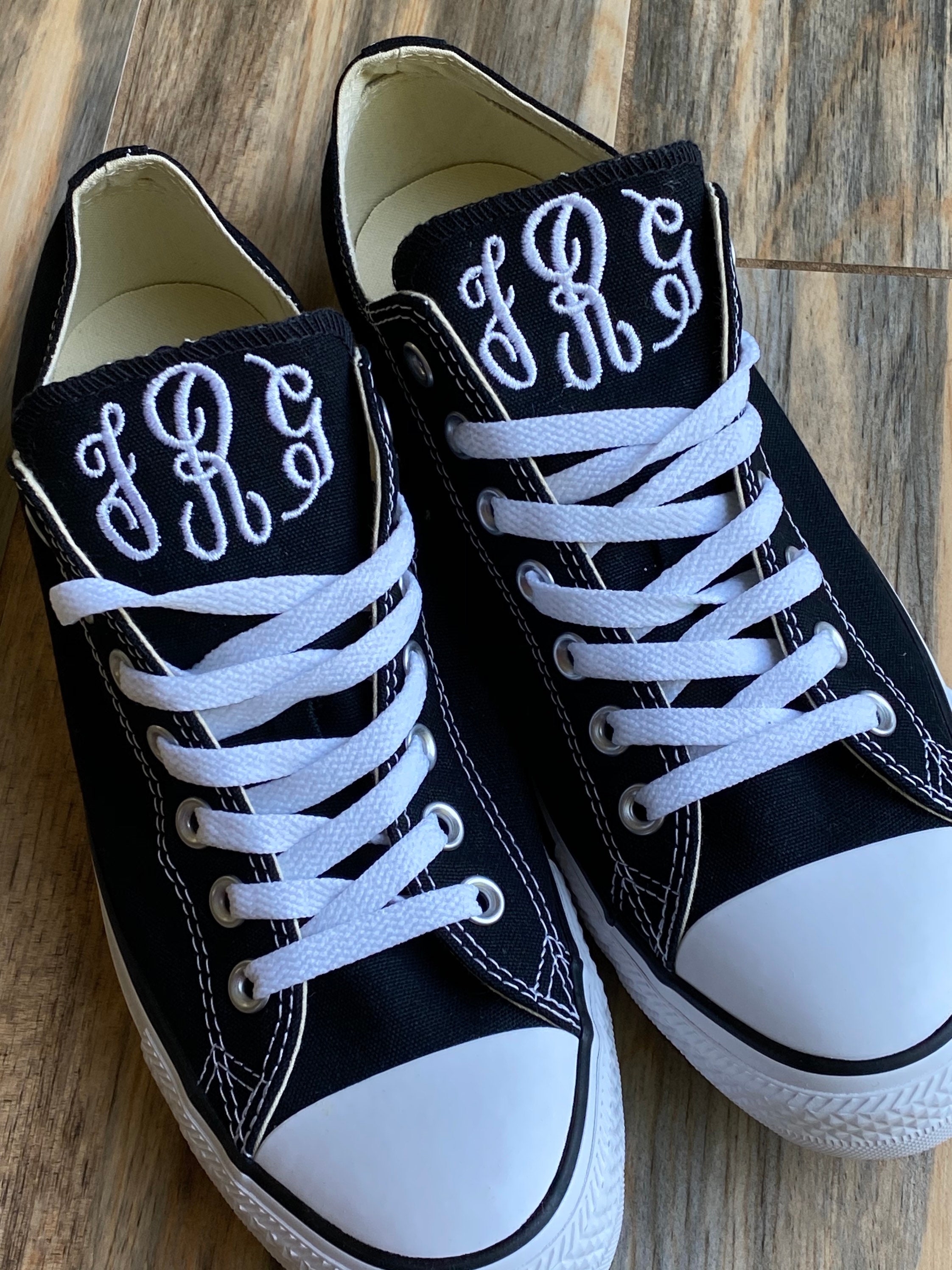 Woman s Embroidered Sneaker Monogrammed Sneakers Monogrammed
