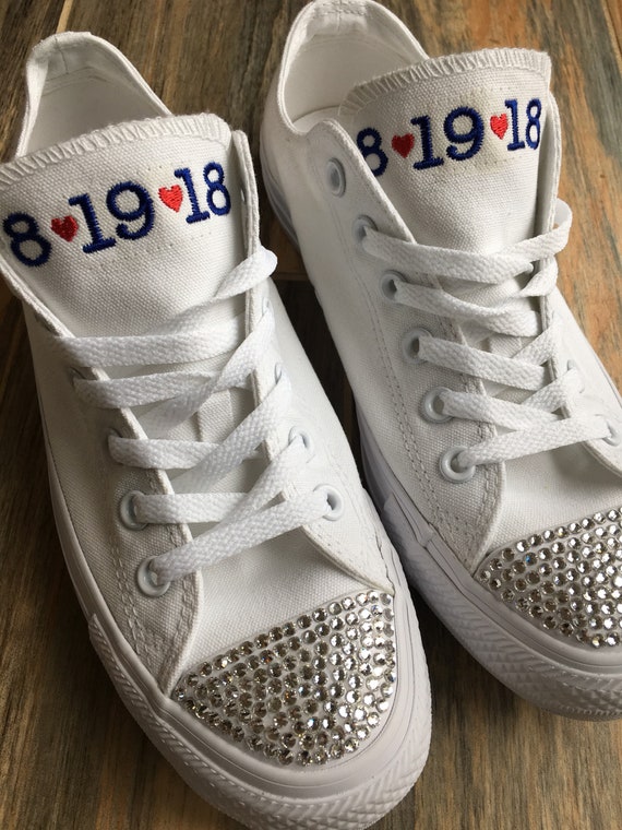 white bling converse