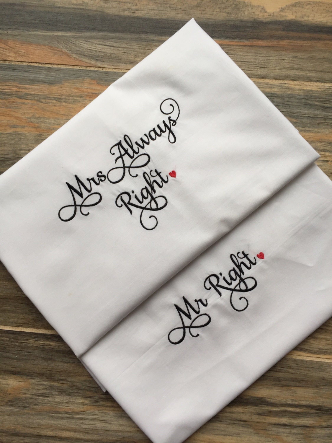 TOWELS SET MR.RIGHT AND MRS.ALWAYS RIGHT