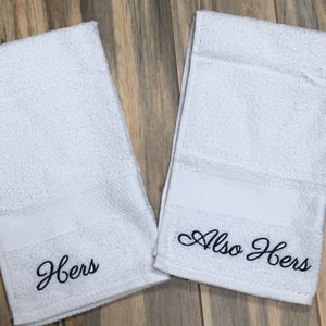 Embroidered/personalized Mr & Mrs Hand Towels, Wedding Towels, Bride ...